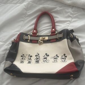Disney Mickey Mouse Satchel - Black, Red, Cream, Gray